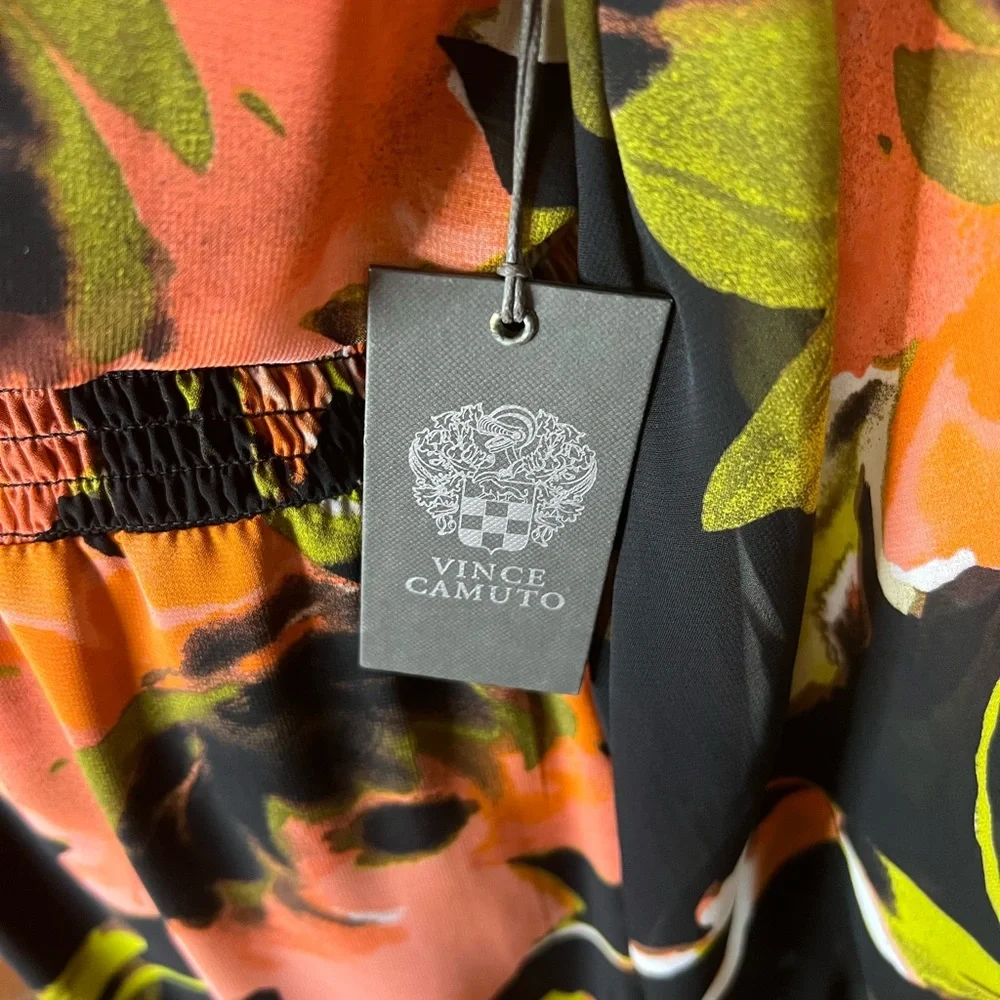 Vince Camuto Bold Floral Print Dress NWT‎ size Large